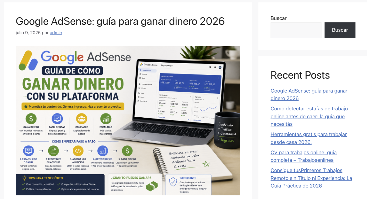 Monetiza con Adsense