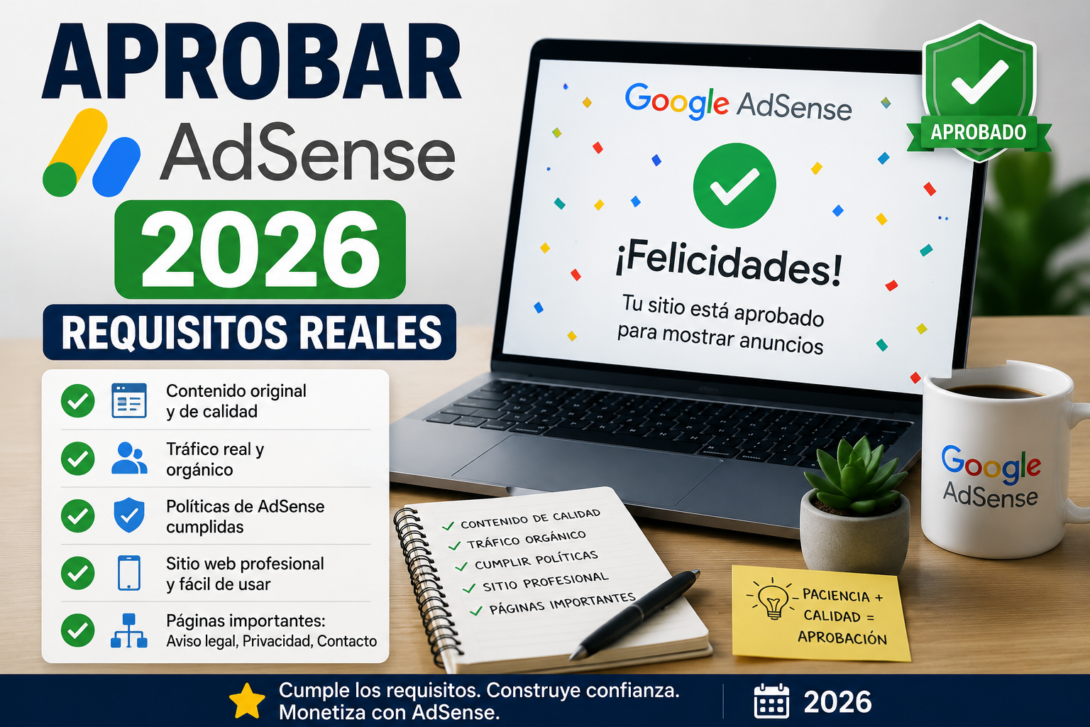 Aprobar Adsense 2026