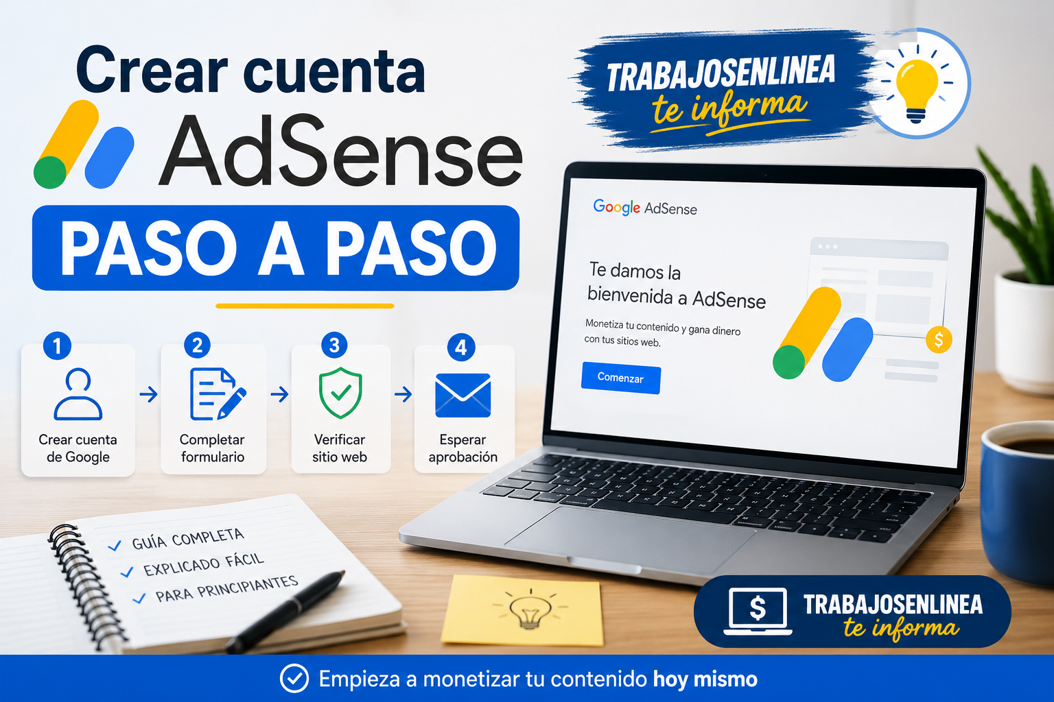 Crear cuenta AdSense